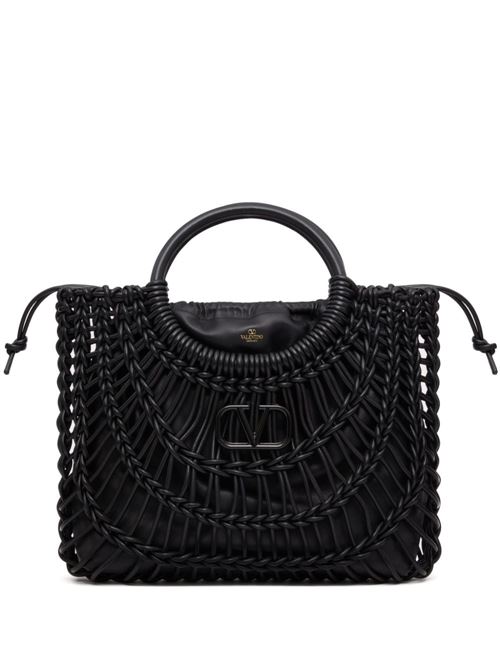 Black lambskin interwoven bag Valentino Garavani | 4W2B0M97FHM0NO